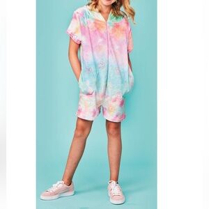 ISCREAM Big Girls Silky Soft Plush Romper Onsie size 10-12 good condition.